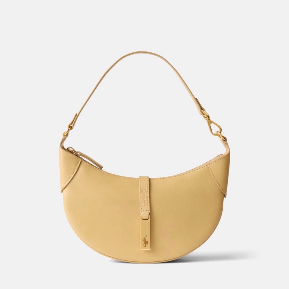 Ralph Lauren Polo ID Shoulder Bag - Cream Leather